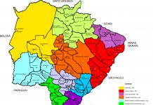 Mapa do Mato Grosso do Sul – MS – Brasil Turismo