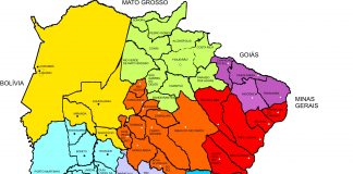 Mapa do Mato Grosso do Sul – MS – Brasil Turismo